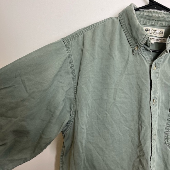 Vintage Columbia Cotton Button Down Shirt Sz L - Picture 6 of 9